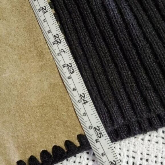 Designers Originals Studio Vintage Leather Embellish LS Zip Sz M Sweater Jacket - Picture 9 of 11